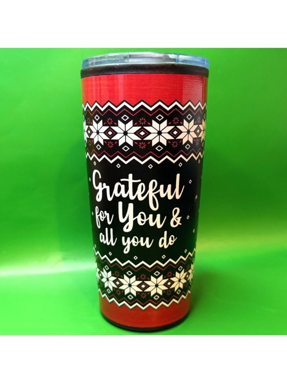 Grateful For You Teacher Nurse Staff Appreciation 20 oz Travel Tumbler Christmas